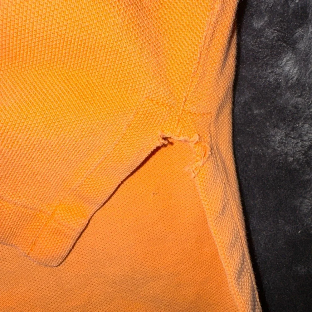 Polo Ralph Lauren Mens Large Orange Cotton Pique Short Sleeve Polo Shirt